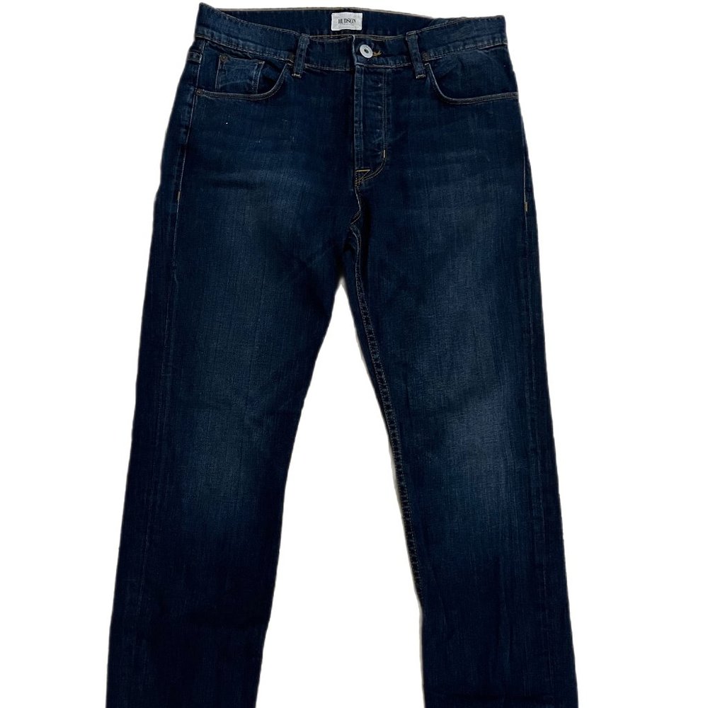 Hudson Straight Leg Button Fly Jeans. Size 32